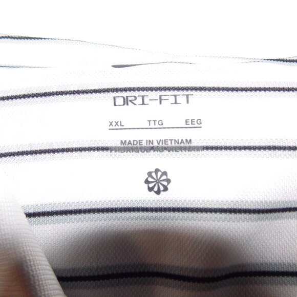 Nike Golf - Victory Striped Dri-FIT Golf Polo Shirt - White Size XXL - Picture 3 of 6